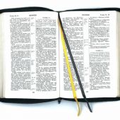 Библия каноническая 076zg (черная, Библия надпись золотом  молниия, указатели) 25076-30