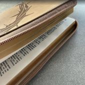 Библия каноническая 076zg (серо-бежевая, Терновый венец, молния) 25076-44