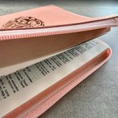 Библия каноническая 076z (розово-золотая, сердце, молния) 25076-45