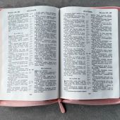 Библия каноническая 076z (розово-золотая, сердце, молния) 25076-45