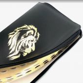 Библия каноническая 076zti (черная, золотой лев, молния, указатели) 250076-13