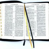 Библия каноническая 076zti (темно-синяя, Библия с вензелем, молния, указатели) 25076-22