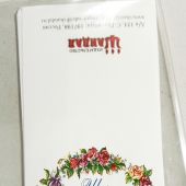 Набор белых мини-открыток 6Х12 см Венок из роз