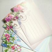 Набор мини-открыток (визиток) 9Х5 см Бабочки и цветы