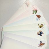 Набор мини-открыток (визиток) 9Х5 см Бабочки и цветы