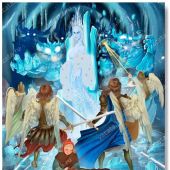 Открытка 10Х15 см «Любовь побеждает страх» (Снежная королева) (Ваката) 1036