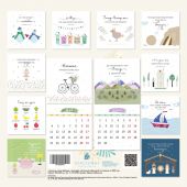 Календарь настенный перекидной на скрепке 30*30 см. на 2026 год «Золотые стихи Библии»