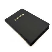 Библия каноническая 048zti (черная кожа,золотой обрез, молния, указатели) 25048-5