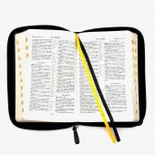 Библия каноническая 048zti (черная кожа,золотой обрез, молния, указатели) 25048-5