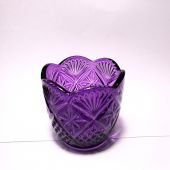 Стакан лампадный, художественная грань (без ножки). Стекло фиолетовое однотонное