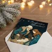 Открытка С Рождеством Христовым! «В глубине хрустального сердца» 10*15 (Ваката)