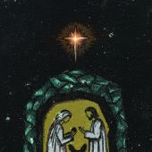 Открытка цветная А6 «Ибо ныне родился вам в городе Давидовом Спаситель, Который есть...» (Ученик)