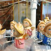 Игрушка Ангел деревянная. Резка, раскраска (Москва)