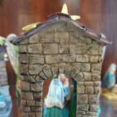 Вертеп рождественский средний с аркой и кометой (7Х7Х14,5 см)