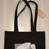 Сумка-шопер холщовая черная «Апостол Марк» (со львом). 34х40 см, ручки 30 см (Андрианова)