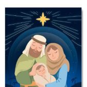 Открытка С Рождеством Христовым! «Глас с небес возвестил» 10*15, глянец (Ваката)