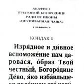 Акафист Пресвятой Богородице ради Ее иконы Неупиваемая чаша