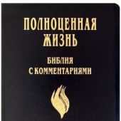 Библия «Полноценная жизнь» 065 tig (кожа черная, гладкая, золотой обр., краевые указ) 25065-14