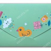 Конверт для денег «С рождением прелестного ребенка!» (Ваката, 1159)