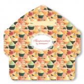 Конверт для денег «С днём рождения!»: чай, торты, цветы (Ваката, 1161)