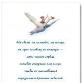 Открытка «Никогда не отчаивайся» (Нильс и дикие гуси) 100Х145 мм (Ваката) 1193