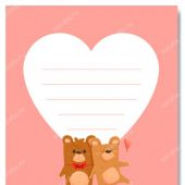 Открытка «Любовь не превозносится, не гордится...» (мультяшные мишки)100Х145 мм (Ваката) 1194