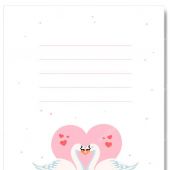 Открытка «Любовь всего надеется» (лебеди) 100Х145 мм (Ваката) 1196