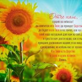 Постер 34*25 «Отче наш» (подсолнухи))