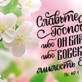 Магнит пластиковый прямоугольный — Славьте Господа