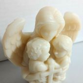 Интерьерная статуэтка «Ангел хранитель с детьми», под мрамор (От Иваныча)