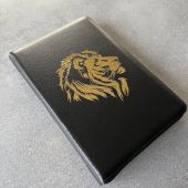 Библия каноническая 055z (черный пятнист переплёт. кожа, на молнии, золотой обрез, дизайн)26055-8