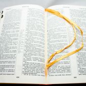 Библия каноническая 077 ТI (кожаный переплет, золотой обрез, краевой указатель, черная)