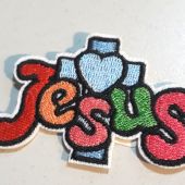 Нашивка «I love Jesus» в ассортименте (термо)