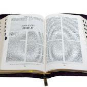 Библия с неканоническими книгами 047 DCZTIDT (зеленый-вишневый, зол. обрез, кожа, указ., на молнии)