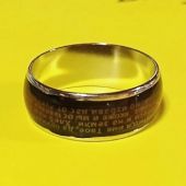 Кольцо-хамелеон с Молитвой Господней, размер в ассортименте