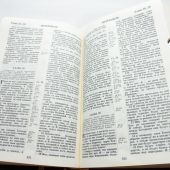 Библия каноническая 048 (Виссон) (классика,темно-коричневая, кожа, зол. обрез, указатели)