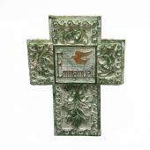 Крест настольный «Emmanuel» (темный) (полиэстерполиэфир, ручная заливка и раскраска)