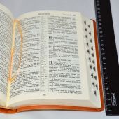 Библия каноническая 055 ti (светло-коричневый, орнамент по периметру, серебряный обрез, индексы)