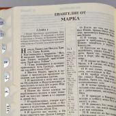 Библия каноническая 055 ti (светло-коричневый, орнамент по периметру, серебряный обрез, индексы)