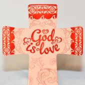 Крест «God is love» (керамика)