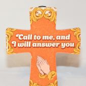 Крест «Call to me, and I will answer you» (керамика)