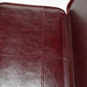 Библия каноническая 047 ZТI-2 (вишневый, кожаный пер., зол. обрез, 2 молнии + доп. отделение)