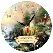 Часы настенные «Маяк. 2 Цар. 23:4» (круглый циферблат, d=28 см, стекло)