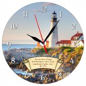 Часы настенные «Маяк. Благословлю Господа во всякое время» (круглый циферблат, d=28 см, стекло)