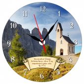 Часы настенные «Благословлю Господа во всякое время. Часовня» (круглый циферблат, d=28 см, стекло)
