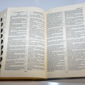 Библия англо-русская параллельная (черная, с индексами, кожа, зол.обрез)