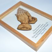Деревянная рамка Дуб А4 Руки молитвы
