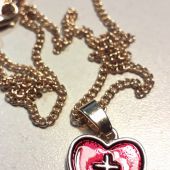 Кулон «Сердце» с крестом внутри