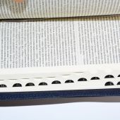 Библия в современном русском переводе. 047УZTI (синий кожаный переплет, серебряный обрез, на молнии)