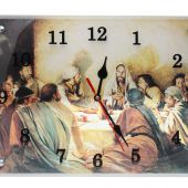 Часы «Вечеря» (30*40 см., «Христианский сюжет», стекло)